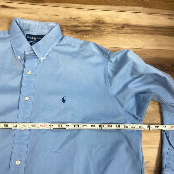 Ralph Lauren Mens Shirt XL Blake Button Down Blue Vintage Long Sleeve - Picture 7 of 9